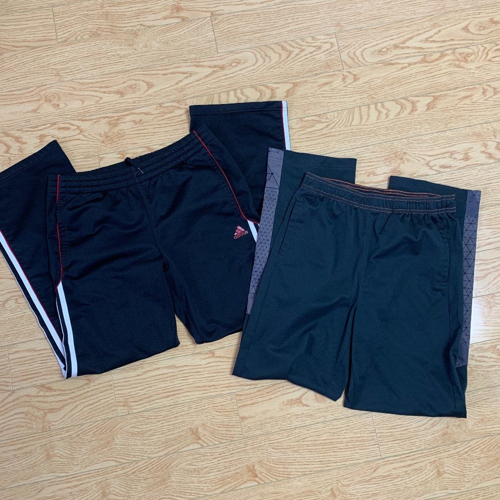Boys Athletic Pants Track Bottoms Size XL (13-14) Black